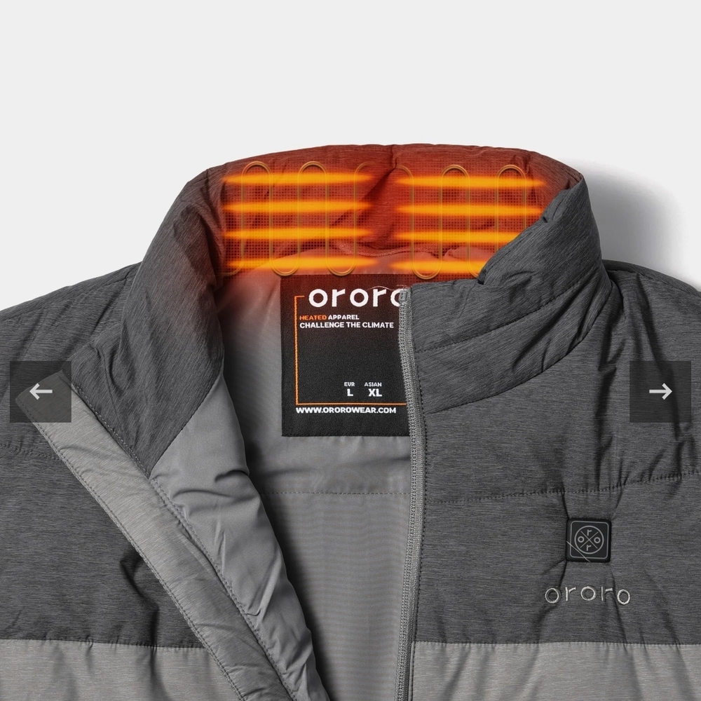 Men's Gray Performance Puffer Vest - Picture 8 of 9
